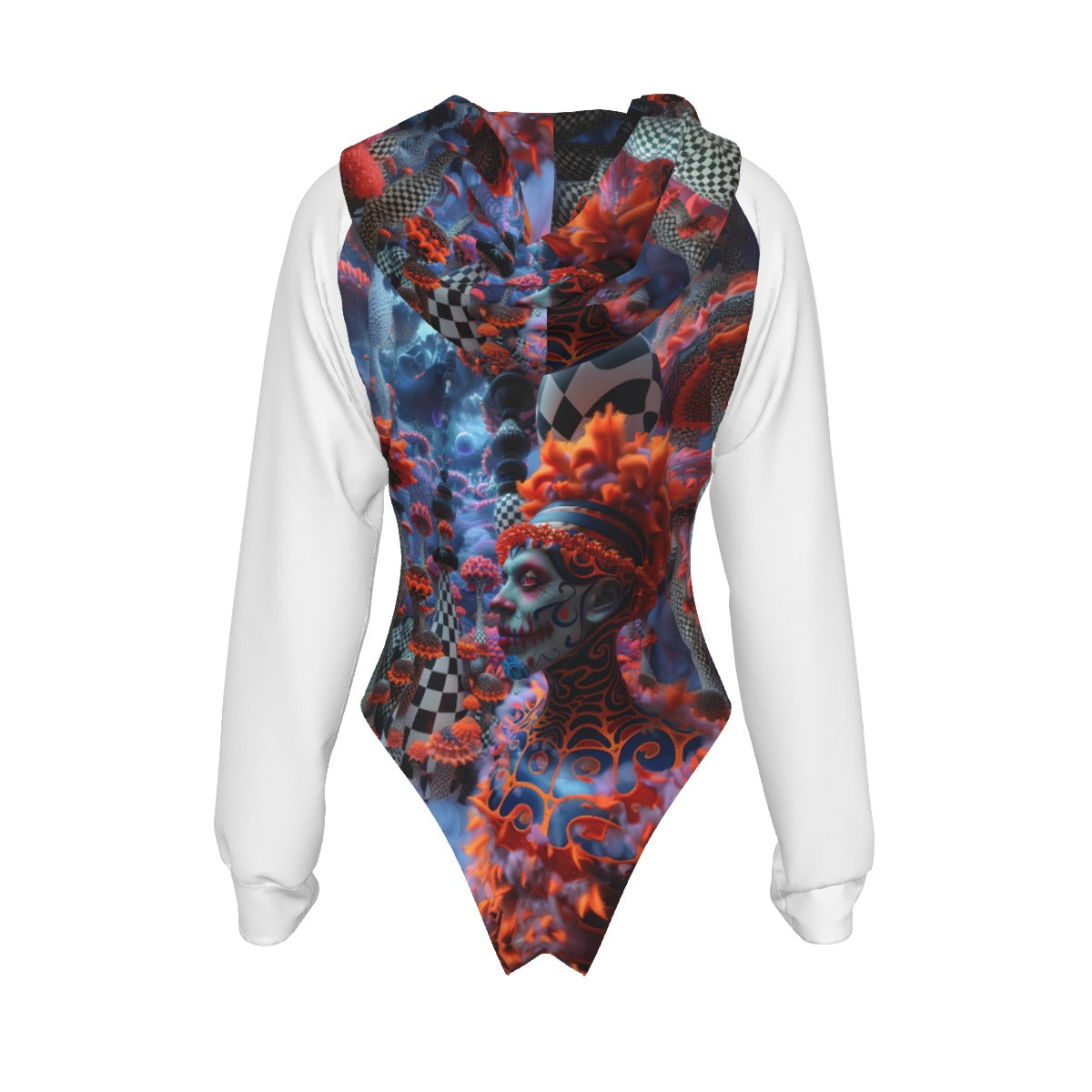 All-Over Print Women's Raglan Sleeve Hooded Bodysuit